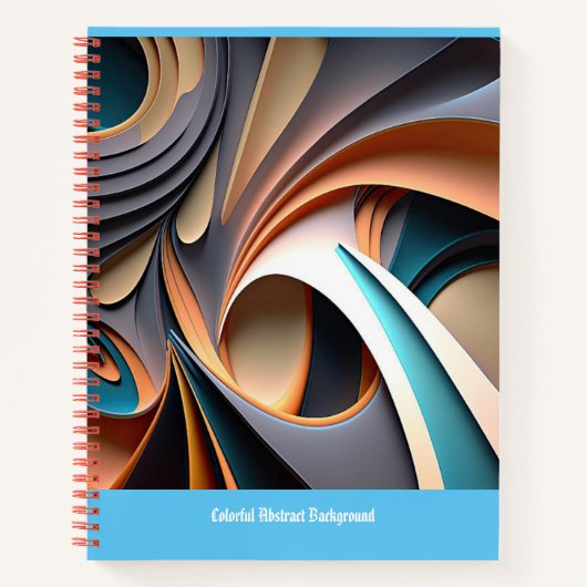 Farbenfrohe Abstrakt Background Spiral Notebook Notizblock (Vorderseite)