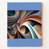 Farbenfrohe Abstrakt Background Spiral Notebook Notizblock (Rückseite)