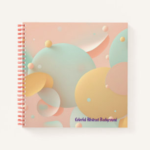 Farbenfrohe Abstrakt Background Spiral Notebook Notizblock