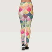 Farbenfrohe Abstrakt fröhliche Muster Leggings (Rückseite)