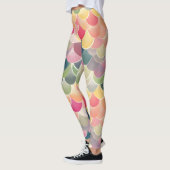 Farbenfrohe Abstrakt fröhliche Muster Leggings (Links)