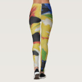 farbenfrohe abstrakt-gelbe und schwarze Dekoration Leggings (Rückseite)