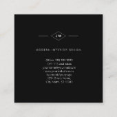 Farbenfrohe Abstrakt geometrische Farbe pink Moder Quadratische Visitenkarte (Rückseite)