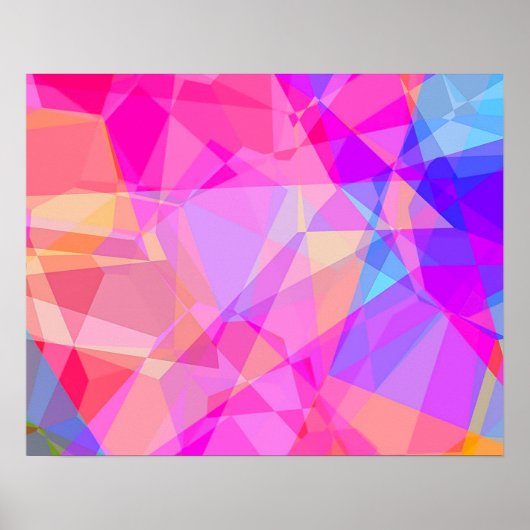 Farbenfrohe Abstrakt geometrische Formen Prismenmu Poster (Vorne)