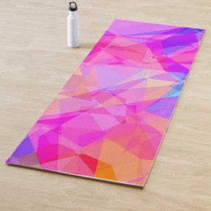 Farbenfrohe Abstrakt geometrische Formen Prismenmu Yogamatte