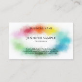 Farbenfrohe Abstrakt Moderne Elegante Beruflich Visitenkarte (Rückseite)