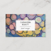 Farbenfrohe Abstrakte alkoholhaltige Getränke Visitenkarte (Vorderseite)