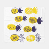 Farbenfrohe abstrakte Ananas im Geruch Fleecedecke (Vorderseite (Horizontal))