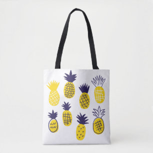 Farbenfrohe abstrakte Ananas im Geruch Tasche