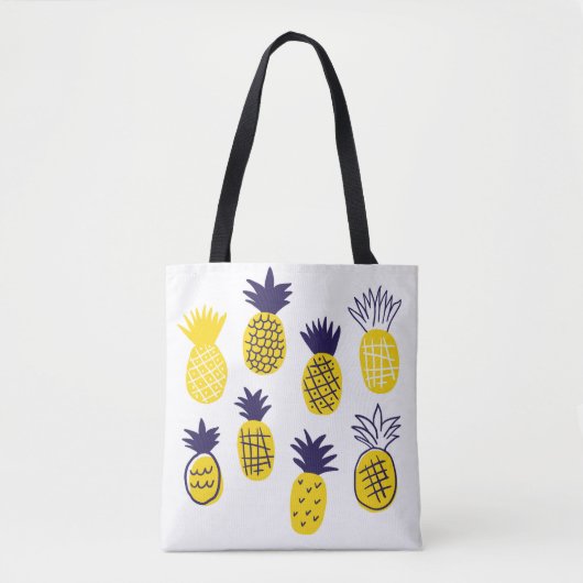 Farbenfrohe abstrakte Ananas im Geruch Tasche (Vorderseite)