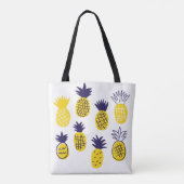 Farbenfrohe abstrakte Ananas im Geruch Tasche (Rückseite)