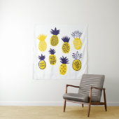 Farbenfrohe abstrakte Ananas im Geruch Wandteppich (Beispiel)