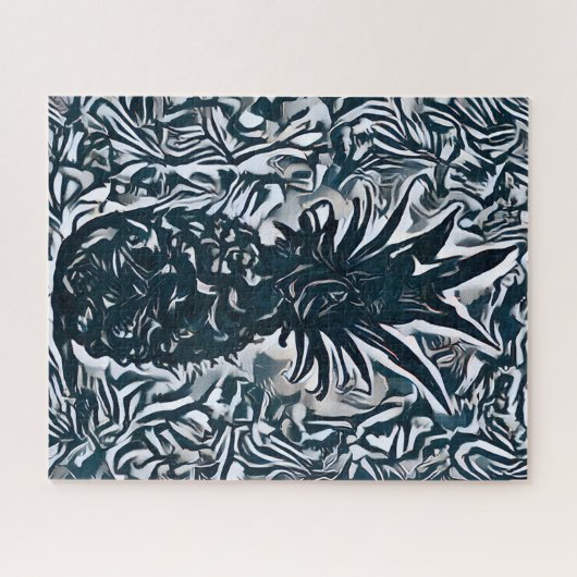 Farbenfrohe Abstrakte Ananas Obst, harte Herausfor Puzzle (Horizontal)