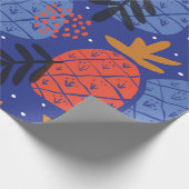 Farbenfrohe abstrakte Ananas und Leder Geschenkpapier (Ecke)