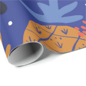 Farbenfrohe abstrakte Ananas und Leder Geschenkpapier (Rolleneckpunkt)