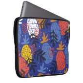 Farbenfrohe abstrakte Ananas und Leder Laptopschutzhülle (Vorne Rechts)