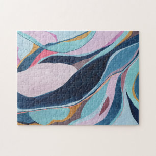 Farbenfrohe abstrakte Aquarell-Kunst-Puzzle Puzzle