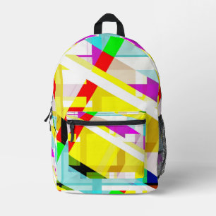 Farbenfrohe Abstrakte Art-Backpack der 80er Jahre Bedruckter Rucksack