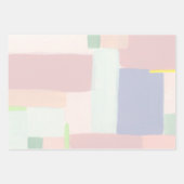 Farbenfrohe Abstrakte Art Pastell Wrapping Paper Geschenkpapier Set (Vorderseite 2)