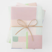 Farbenfrohe Abstrakte Art Pastell Wrapping Paper Geschenkpapier Set (Beispiel)
