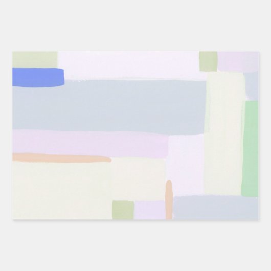 Farbenfrohe Abstrakte Art Pastell Wrapping Paper Geschenkpapier Set (Vorderseite 3)