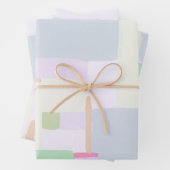 Farbenfrohe Abstrakte Art Pastell Wrapping Paper Geschenkpapier Set (Beispiel)