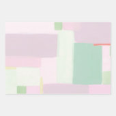 Farbenfrohe Abstrakte Art Pastell Wrapping Paper Geschenkpapier Set (Vorderseite 2)