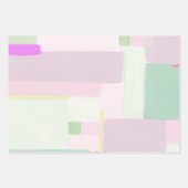 Farbenfrohe Abstrakte Art Pastell Wrapping Paper Geschenkpapier Set (Vorderseite)