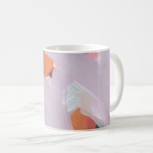 Farbenfrohe Abstrakte Art Personalisiert Monogram- Kaffeetasse (VorderseiteRechts)