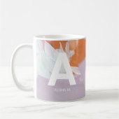 Farbenfrohe Abstrakte Art Personalisiert Monogram- Kaffeetasse (Links)