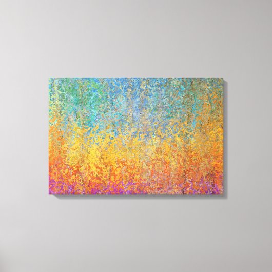 Farbenfrohe Abstrakte Aspen Bäume Leinwand (Vorderseite)