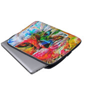 Farbenfrohe Abstrakte Ausdrucksform Cat Art Print Laptopschutzhülle (Vorne Knopf)