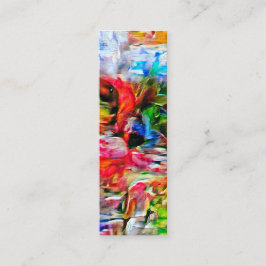 Farbenfrohe Abstrakte Ausdrucksform Cat Art Print Mini Visitenkarte