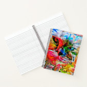 Farbenfrohe Abstrakte Ausdrucksform Cat Art Print Notizblock (Innenseite)