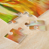 Farbenfrohe Abstrakte Ausdrucksform Cat Art Print Puzzle (Seite)