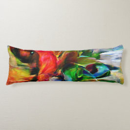 Farbenfrohe Abstrakte Ausdrucksform Cat Art Print Seitenschläferkissen