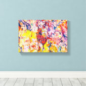 Farbenfrohe Abstrakte Ausdrucksform Leinwand Pr (Insitu (Holzboden))