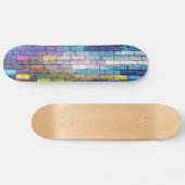 Farbenfrohe Abstrakte Backsteinkunst Skateboard (Horizontal)