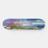 Farbenfrohe Abstrakte Backsteinkunst Skateboard (Horizontal)