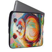 Farbenfrohe abstrakte Bärenarchitektur Laptopschutzhülle (Vorne Rechts)