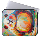 Farbenfrohe abstrakte Bärenarchitektur Laptopschutzhülle (Vorderseite)