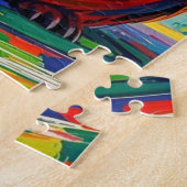 Farbenfrohe abstrakte Bärenarchitektur Puzzle (Seite)