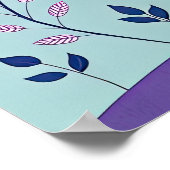 Farbenfrohe Abstrakte Baumkunst Printing, Whimsikä Poster (Ecke)