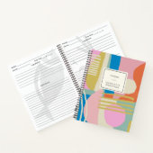 Farbenfrohe Abstrakte Bio Formen Notizblock (Innenseite)