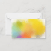 Farbenfrohe Abstrakte Blank-Vorlage Elegant Custom Mitteilungskarte (Rückseite)