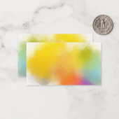 Farbenfrohe Abstrakte Blank-Vorlage Elegant Custom Mitteilungskarte (Vorderseite/Rückseite Beispiel)