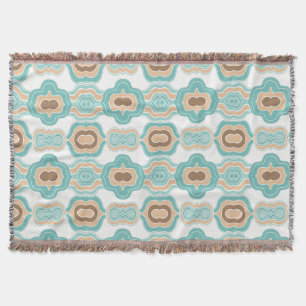 Farbenfrohe abstrakte blau/braun/tan Medaille Decke