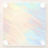 Farbenfrohe abstrakte blaue orange Flammen Glasuntersetzer (Rückseite)