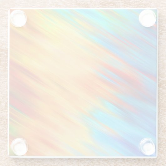 Farbenfrohe abstrakte blaue orange Flammen Glasuntersetzer (Rückseite)