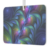 Farbenfrohe Abstrakte blaurosa grünes Fraktal Autolufterfrischer (Links)